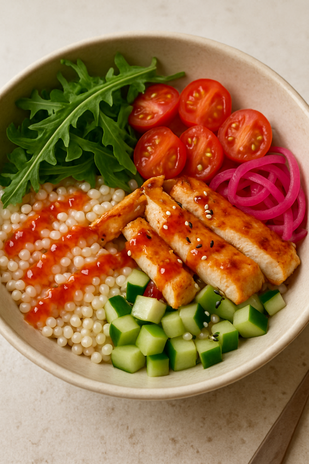 Rascal chicken sweet chilli bowl