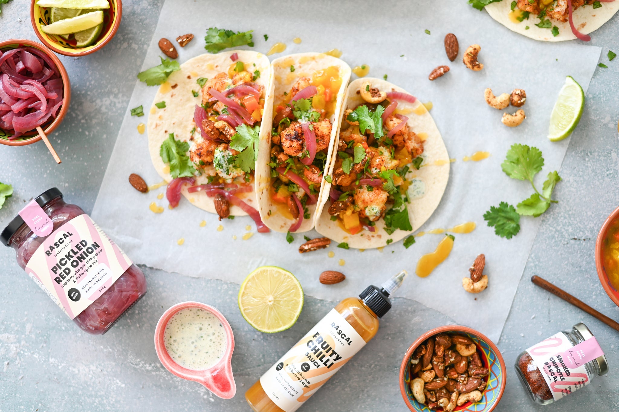 Naanbrood met grilled bloemkool